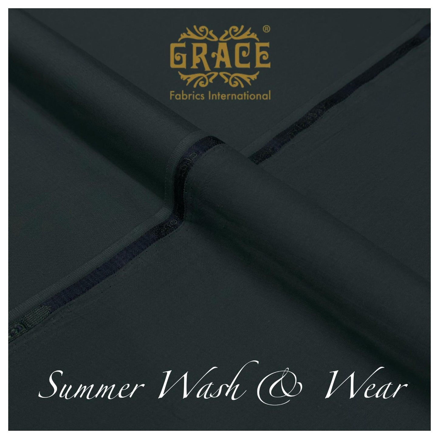 Grace Charcoal Grey Wash & Wear Unstitched Suit