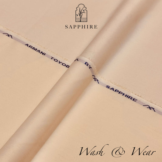 Sapphire Peach Wash & Wear Unstitched Suit